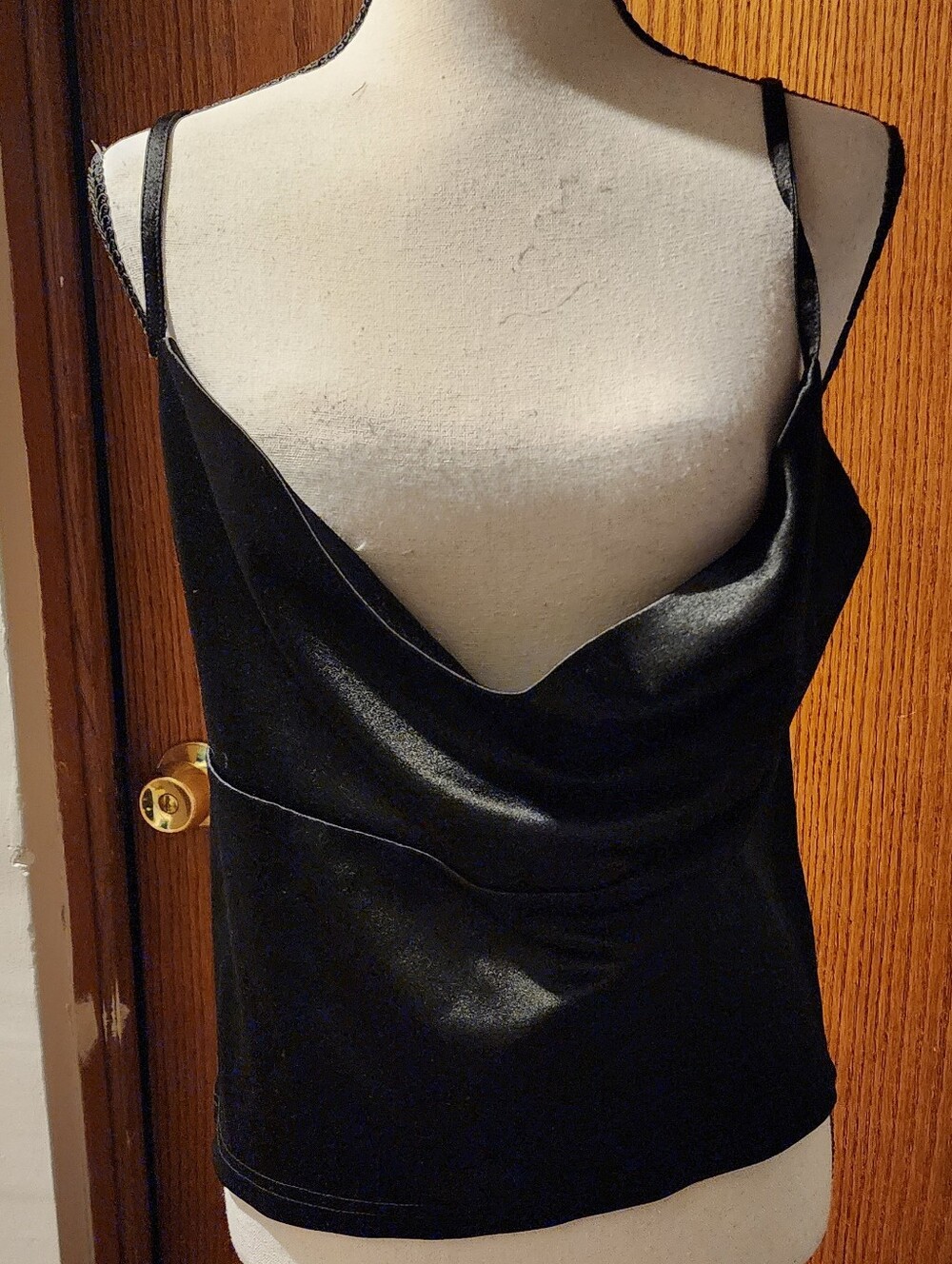 Vintage Fredrick's Of Hollywood Black Sexy Backless Top Camisole One Size